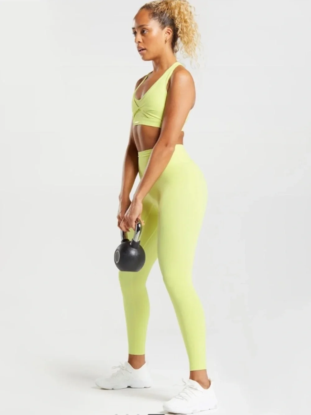 Gymshark x Whitney Simmons Bra Leggings Set Ltd Edition Sea Kelp SMALL EUC 142 - Picture 1 of 11
